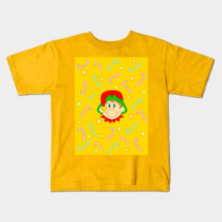 ELF Christmas Gift Candy Canes Kids T-Shirt